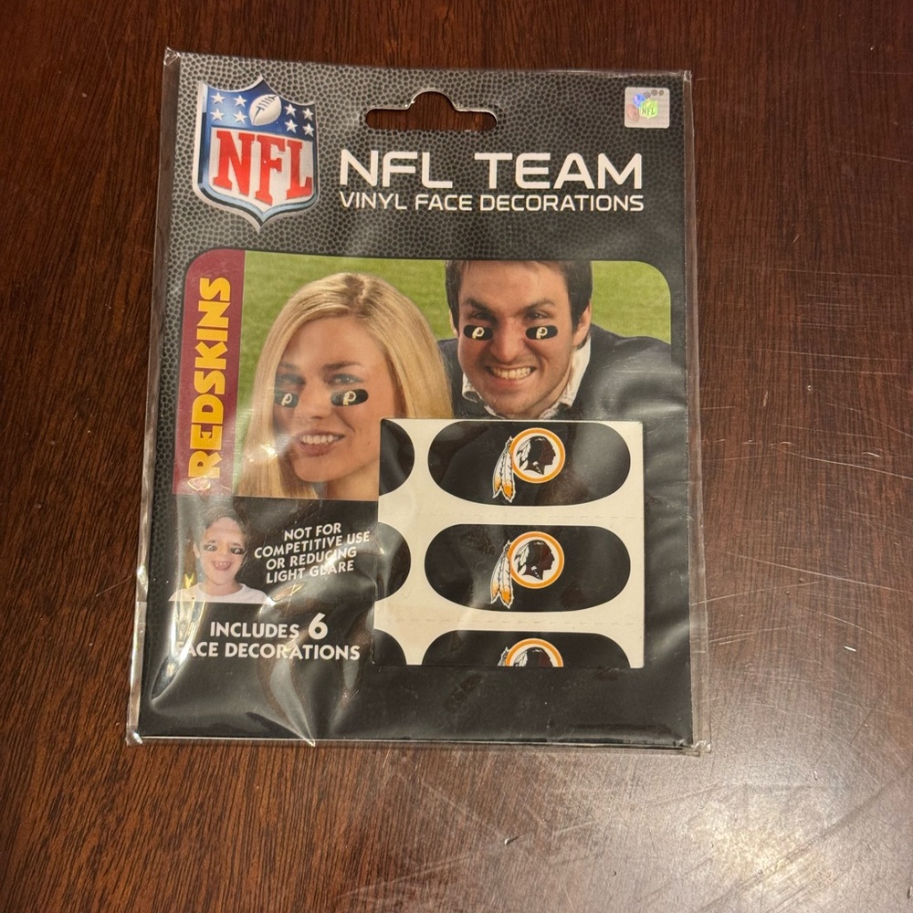 NFL Redskins Vinyl Face Decorations